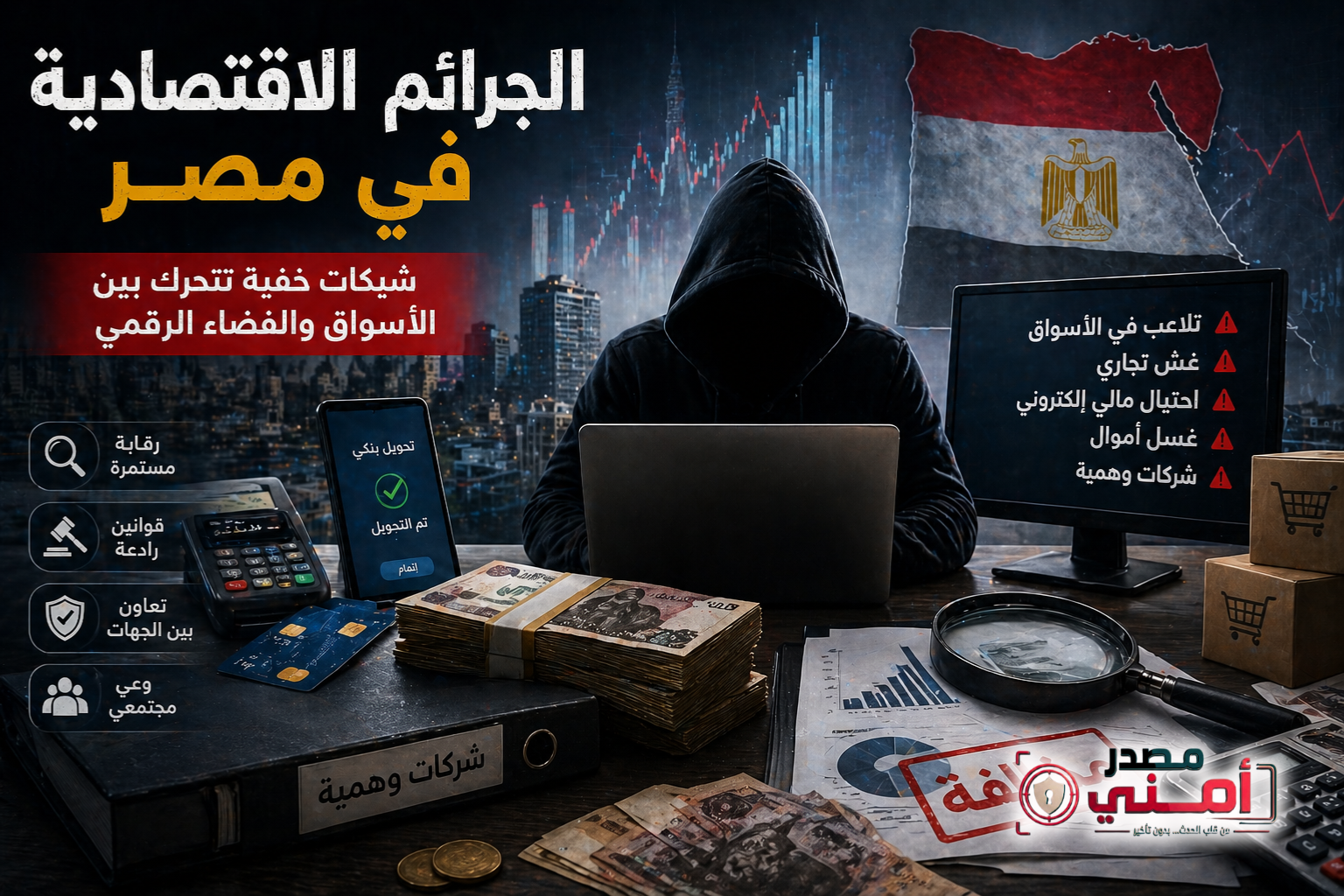 الجرائم الاقتصادية في مصر.. شبكات خفية تتحرك بين الأسواق والفضاء الرقمي