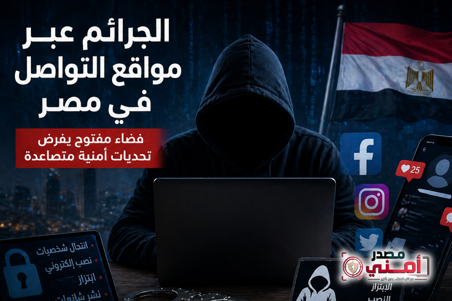 الجرائم عبر مواقع التواصل في مصر.. فضاء مفتوح يفرض تحديات أمنية متصاعدة