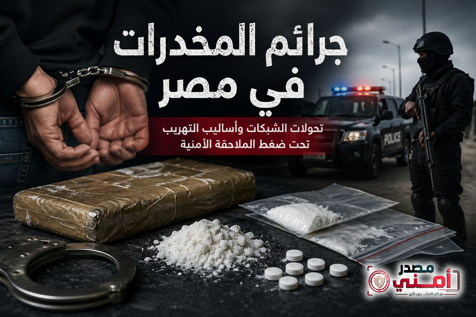 جرائم المخدرات في مصر.. تحولات الشبكات وأساليب التهريب تحت ضغط الملاحقة الأمنية