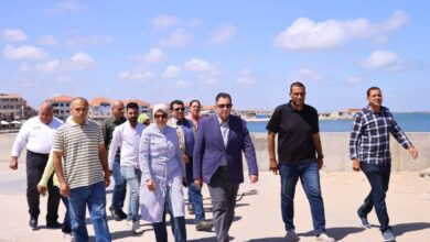 محافظ دمياط يتابع تطورات مشروع اللسان